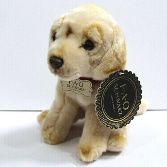 FAO Schwarz Labrador Puppy Dog Plush Stuffed Animal 10" - Picture 2 of 5